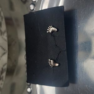 Sterling silver pierced stud earrings